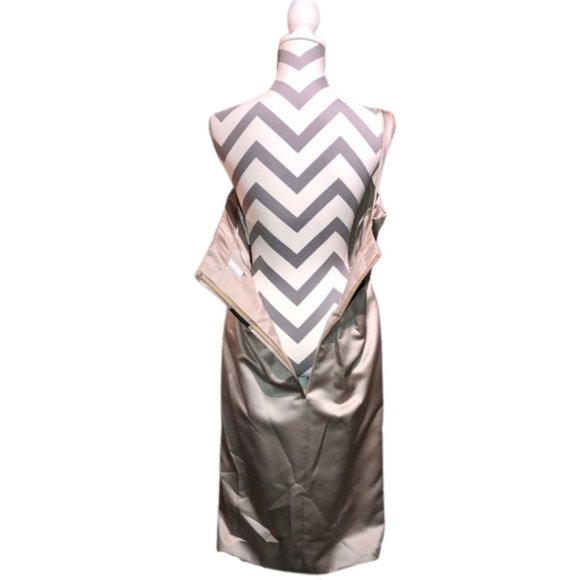 One Side Shoulder Cappuccino and Black Cocktail Dress by Allure Bridal - Picture 5 of 12